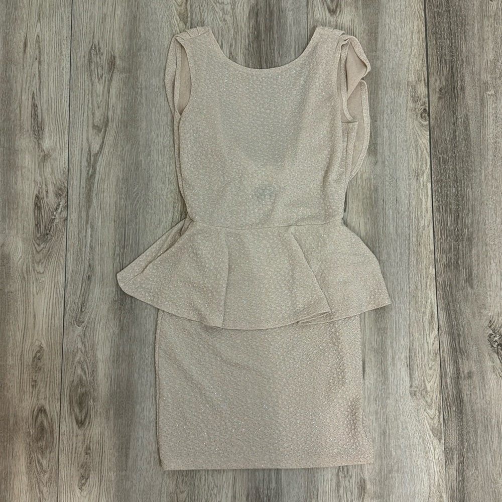 Joyce Leslie cream sparkle small dress